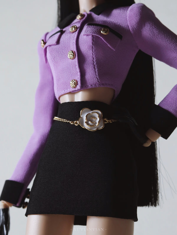 Mini Skirt with Floral Waist Chain for Fashion Royalty, Nu Face, Poppy Parker