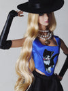 Kitten Print Corset Top for Fashion Royalty, Nu Face, Poppy Parker