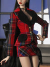 Red Plaid Tailored Skirt Set for Fashion Royalty, Nu Face, Poppy Parker
