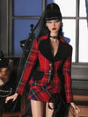 Red Plaid Tailored Skirt Set for Fashion Royalty, Nu Face, Poppy Parker