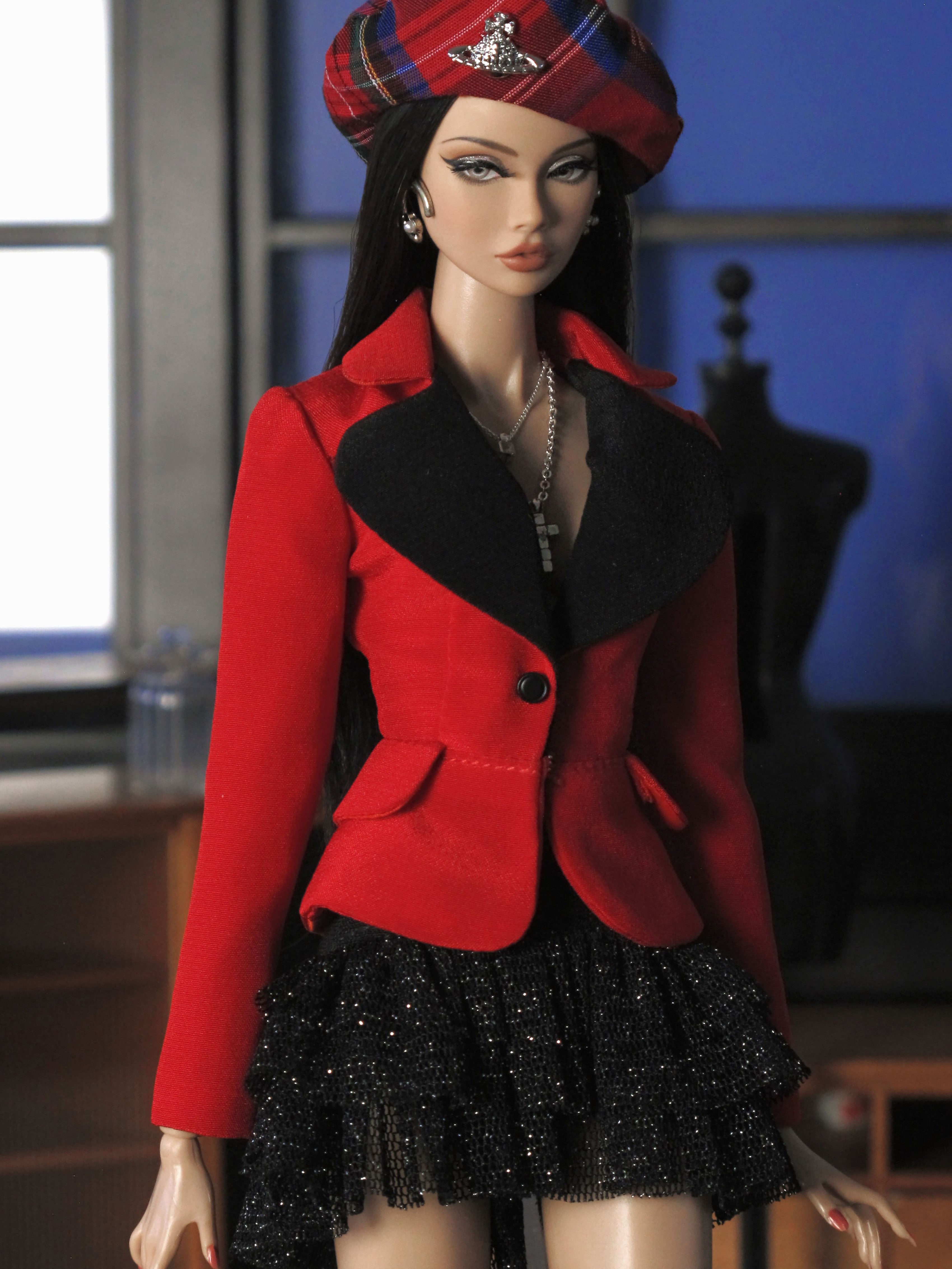 Red Tailored Short Jacket for Fashion Royalty, Nu Face, Poppy Parker