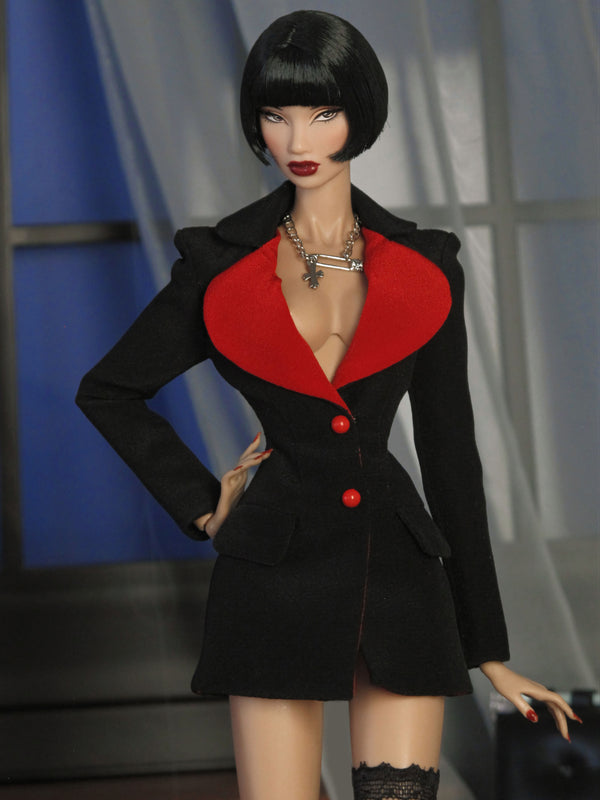 Contrast Collar Blazer Mini Dress for Fashion Royalty, Nu Face, Poppy Parker