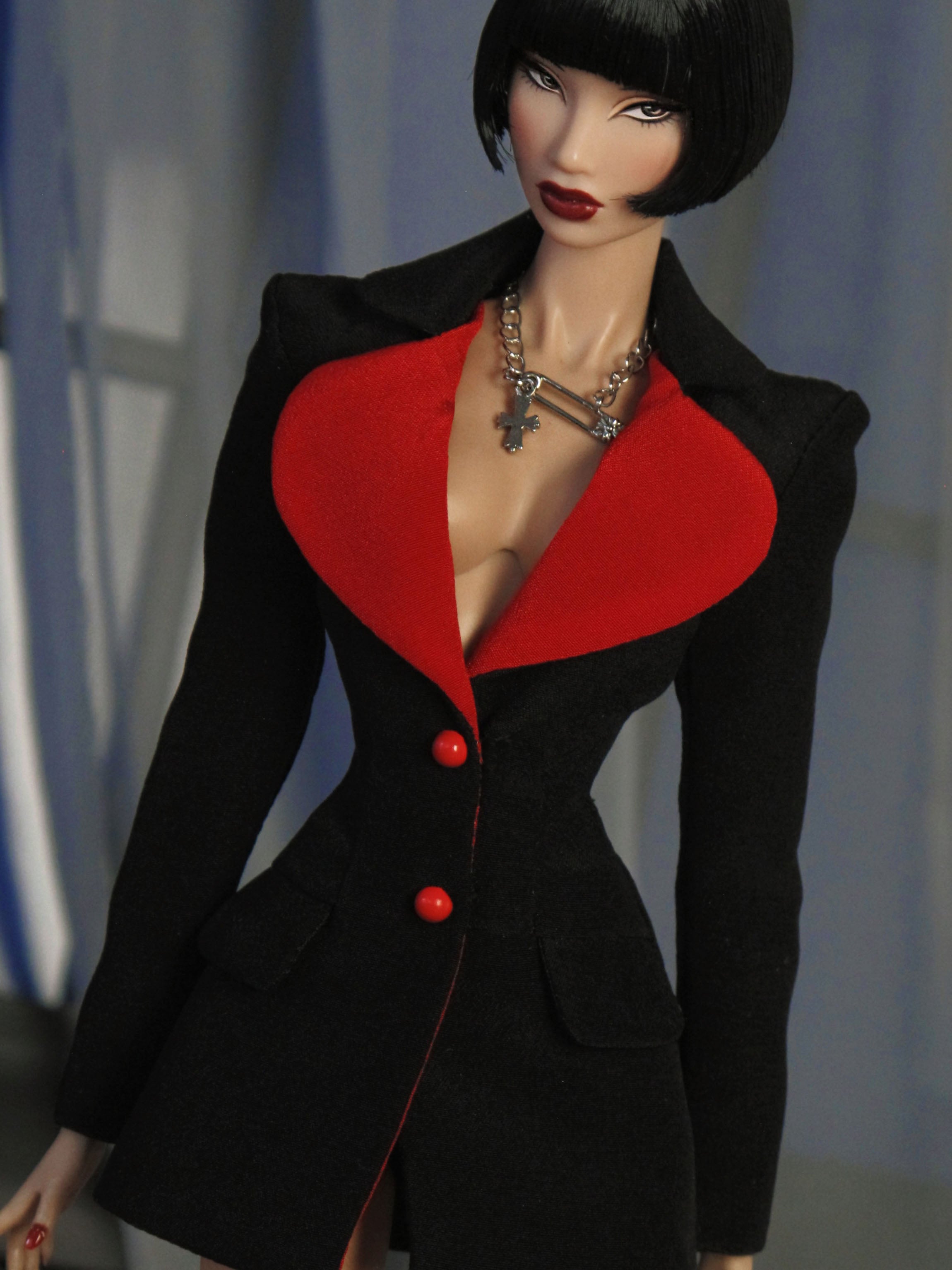 Contrast Collar Blazer Mini Dress for Fashion Royalty, Nu Face, Poppy Parker
