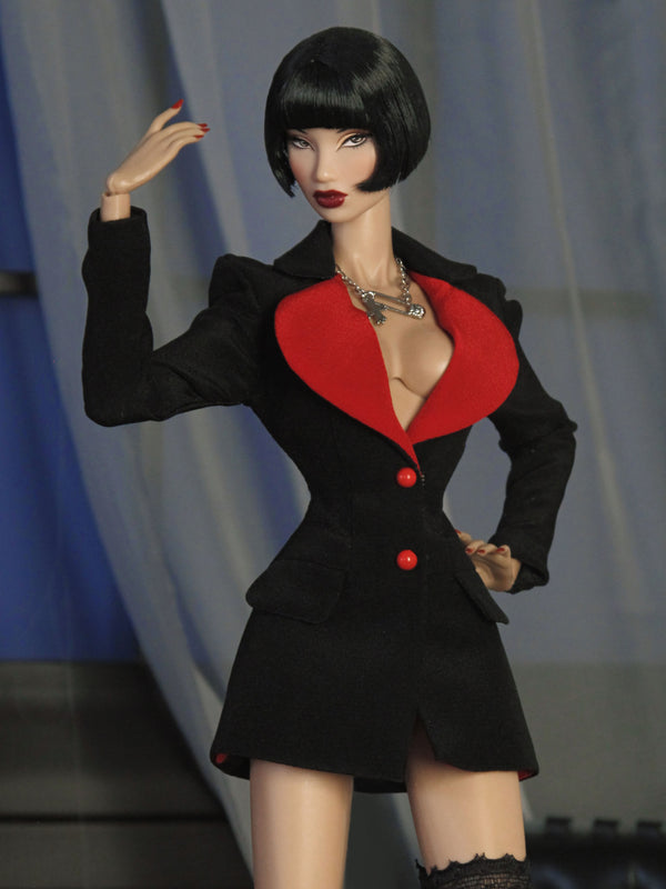 Contrast Collar Blazer Mini Dress for Fashion Royalty, Nu Face, Poppy Parker