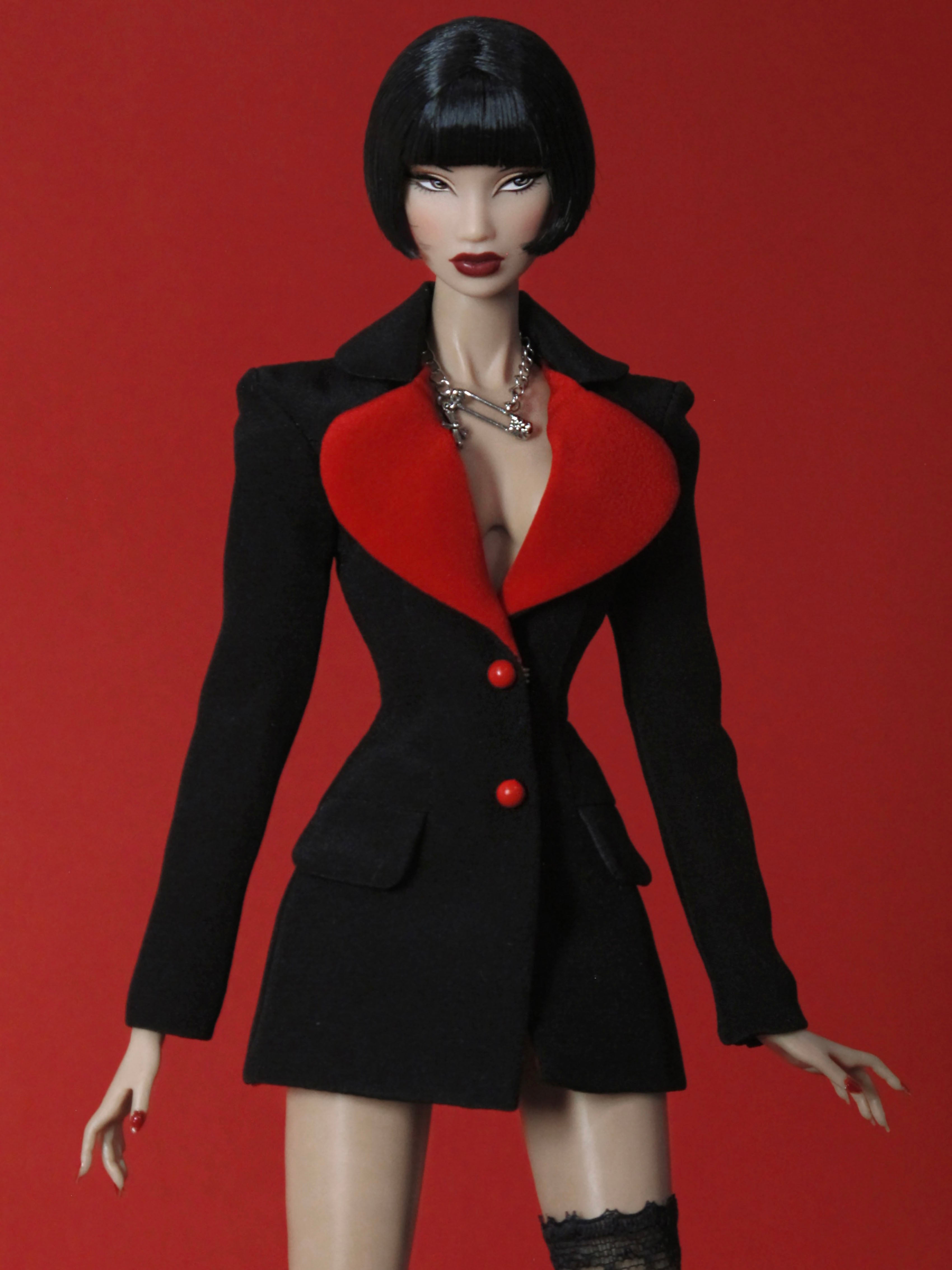 Contrast Collar Blazer Mini Dress for Fashion Royalty, Nu Face, Poppy Parker