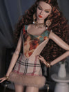 Plaid Fur Trim Mini Skirt for Fashion Royalty, Nu Face, Poppy Parker