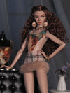 Plaid Fur Trim Mini Skirt for Fashion Royalty, Nu Face, Poppy Parker
