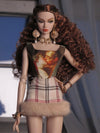 Plaid Fur Trim Mini Skirt for Fashion Royalty, Nu Face, Poppy Parker