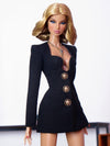 Black Corset Blazer Dress for Fashion Royalty, Nu Face, Poppy Parker