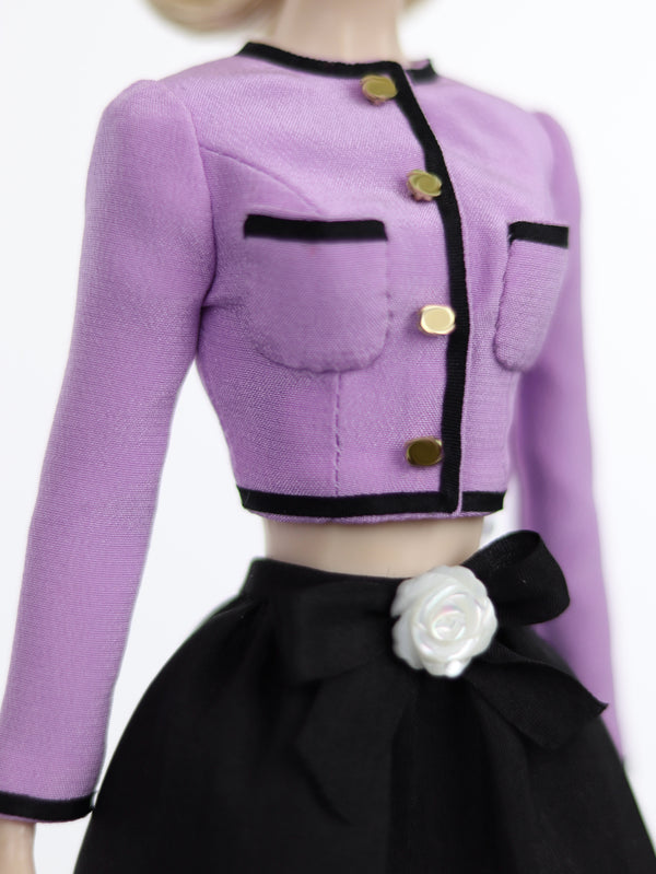 Lavender Blouse and Skirt Set for Poppy Parker
