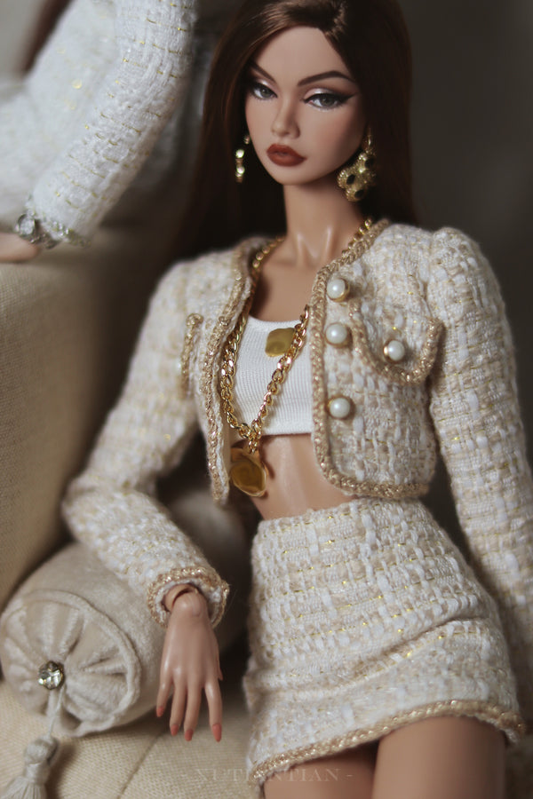 Trim Detail Three-Piece Tweed Set for Fashion Royalty, Nu Face, Poppy Parker
