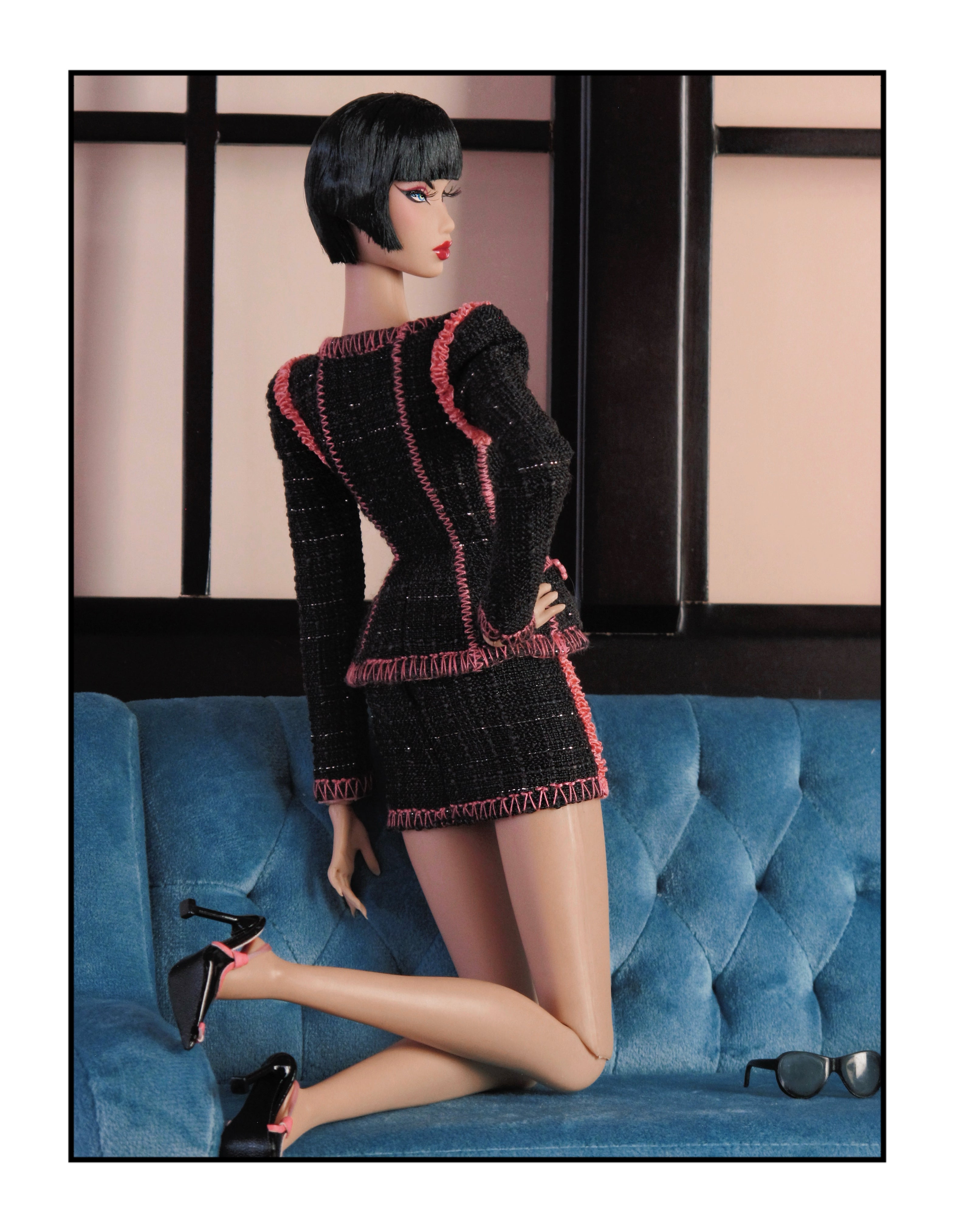 Trim Detail Tweed Skirt Set for Fashion Royalty, Nu Face, Poppy Parker