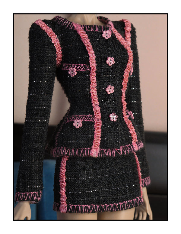 Trim Detail Tweed Skirt Set for Fashion Royalty, Nu Face, Poppy Parker