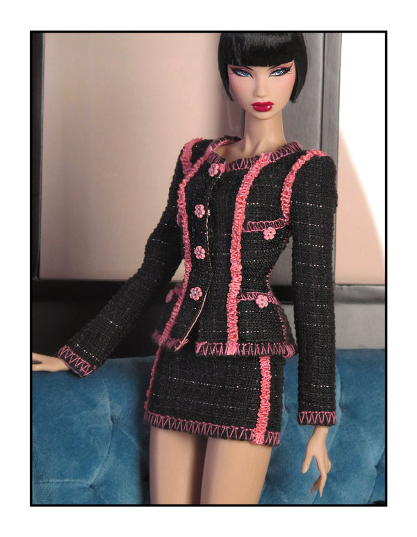 Trim Detail Tweed Skirt Set for Fashion Royalty, Nu Face, Poppy Parker