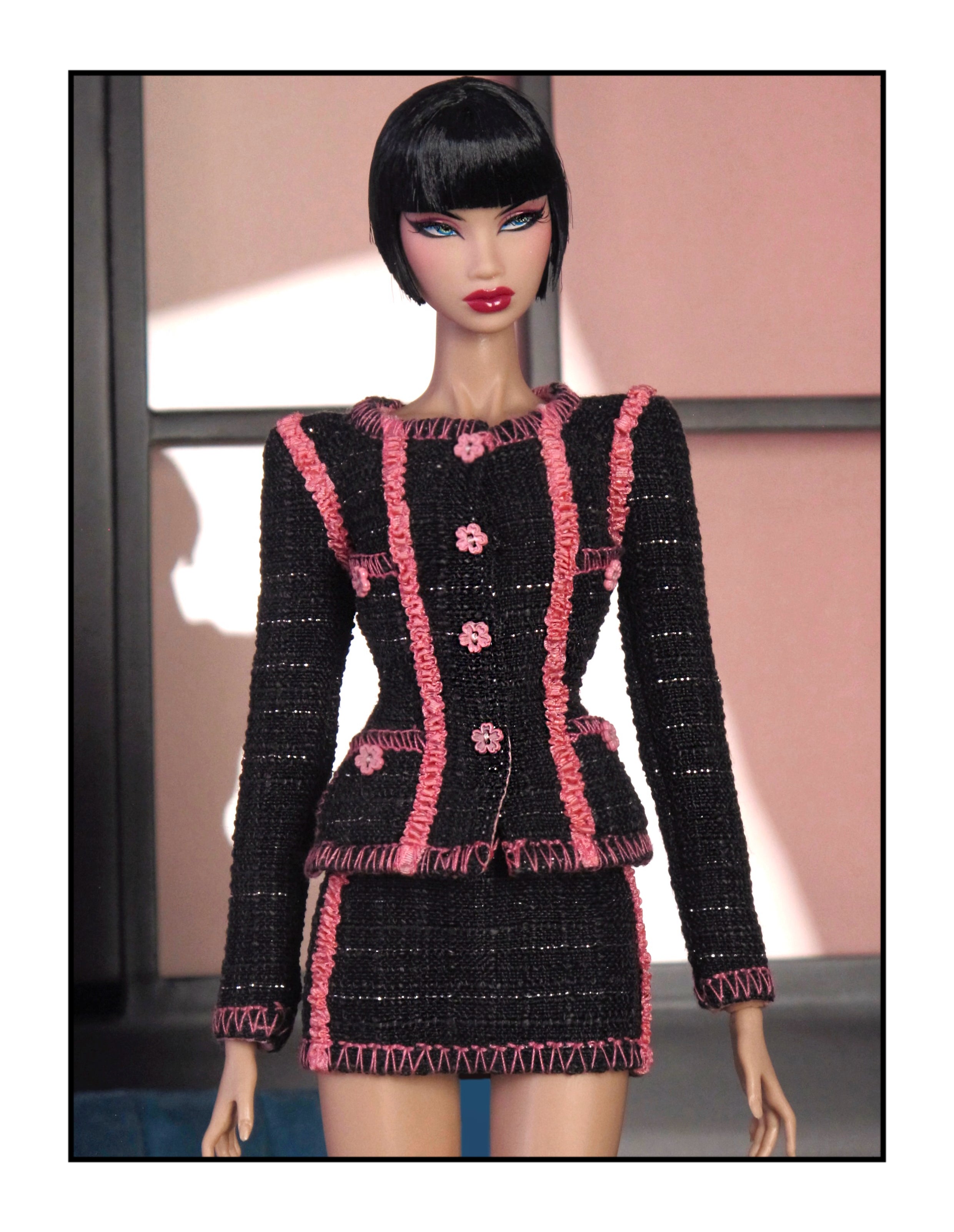 Trim Detail Tweed Skirt Set for Fashion Royalty, Nu Face, Poppy Parker