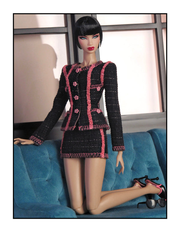 Trim Detail Tweed Skirt Set for Fashion Royalty, Nu Face, Poppy Parker