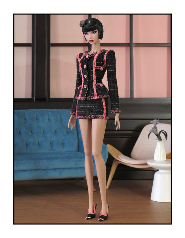 Trim Detail Tweed Skirt Set for Fashion Royalty, Nu Face, Poppy Parker