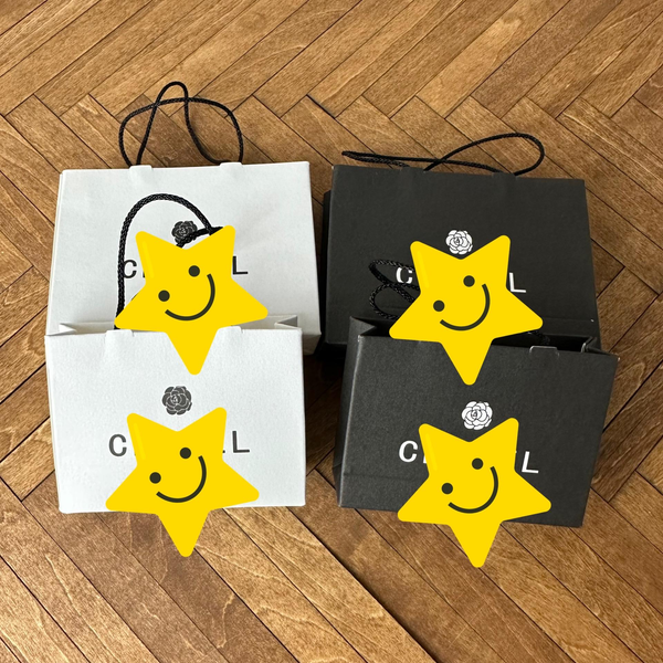 Miniature Shopping Bags Set (2 Black + 2 White) Inspired, Collector Grade