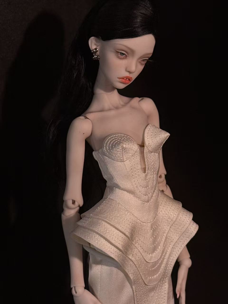 Deep V-neck Gown with Cone Bra for PPV ONLY