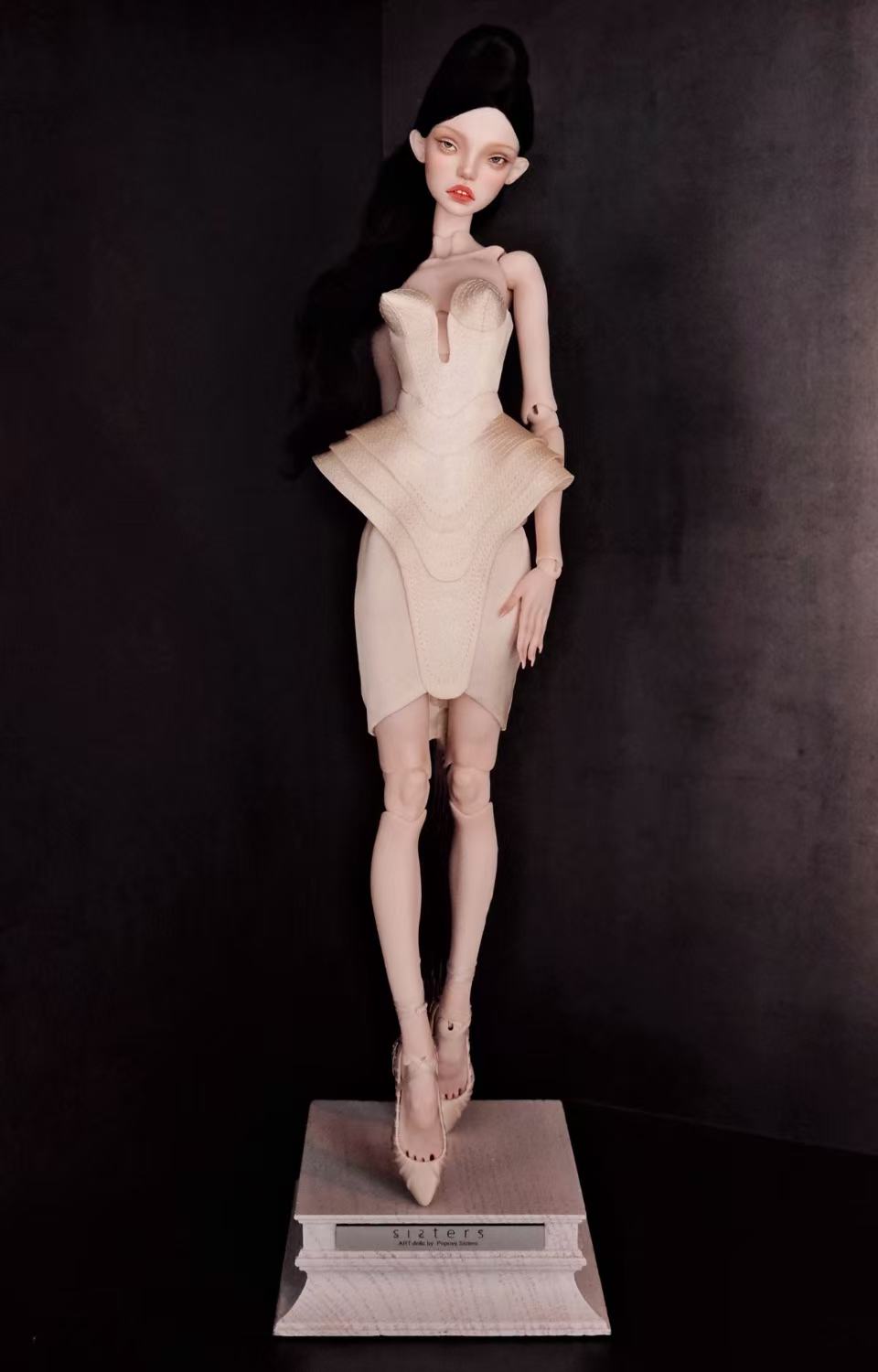 Deep V-neck Gown with Cone Bra for PPV ONLY