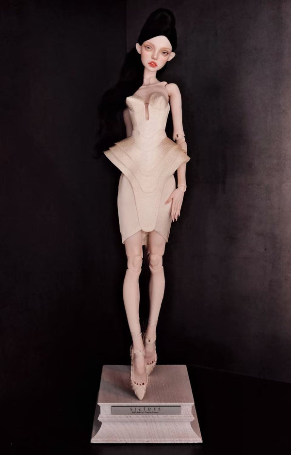 Deep V-neck Gown with Cone Bra for PPV ONLY