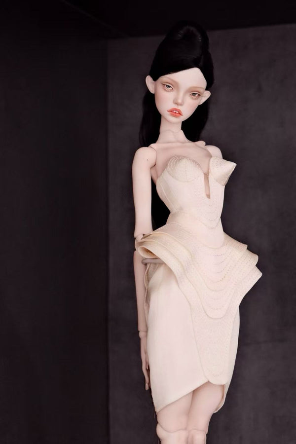 Deep V-neck Gown with Cone Bra for PPV ONLY