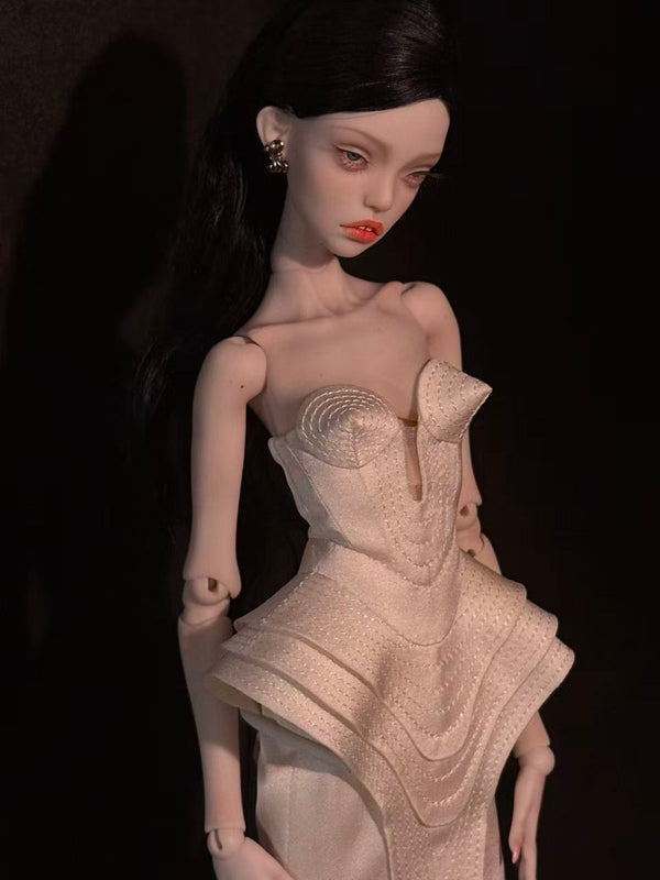 Deep V-neck Gown with Cone Bra for PPV ONLY