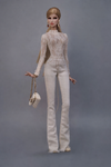 White High-Waisted Flared Pants for Fashion Royalty, Nu Face, Poppy Parker