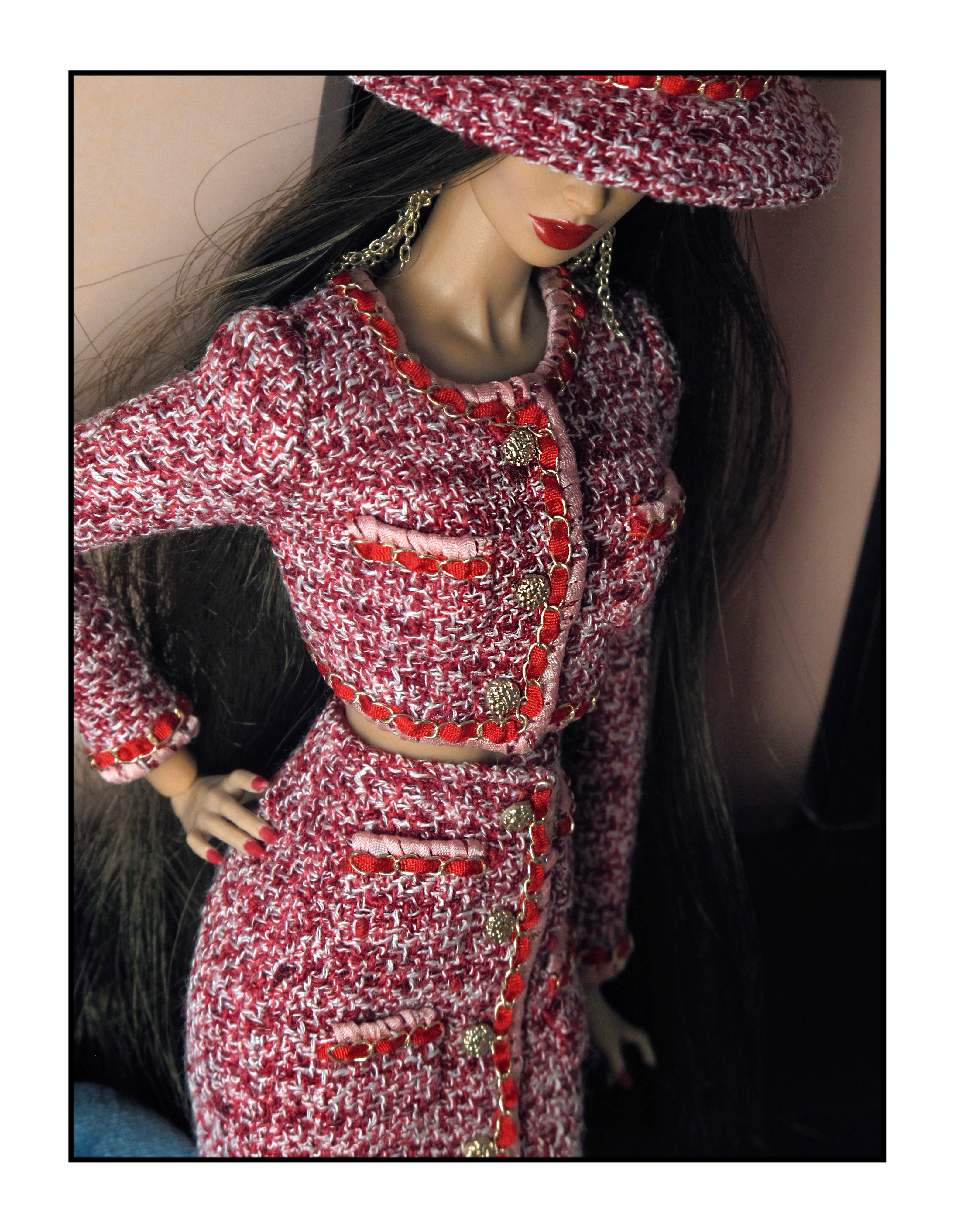 Cropped Tweed Jacket and Long Skirt Set for Fashion Royalty, Nu Face, Poppy Parker