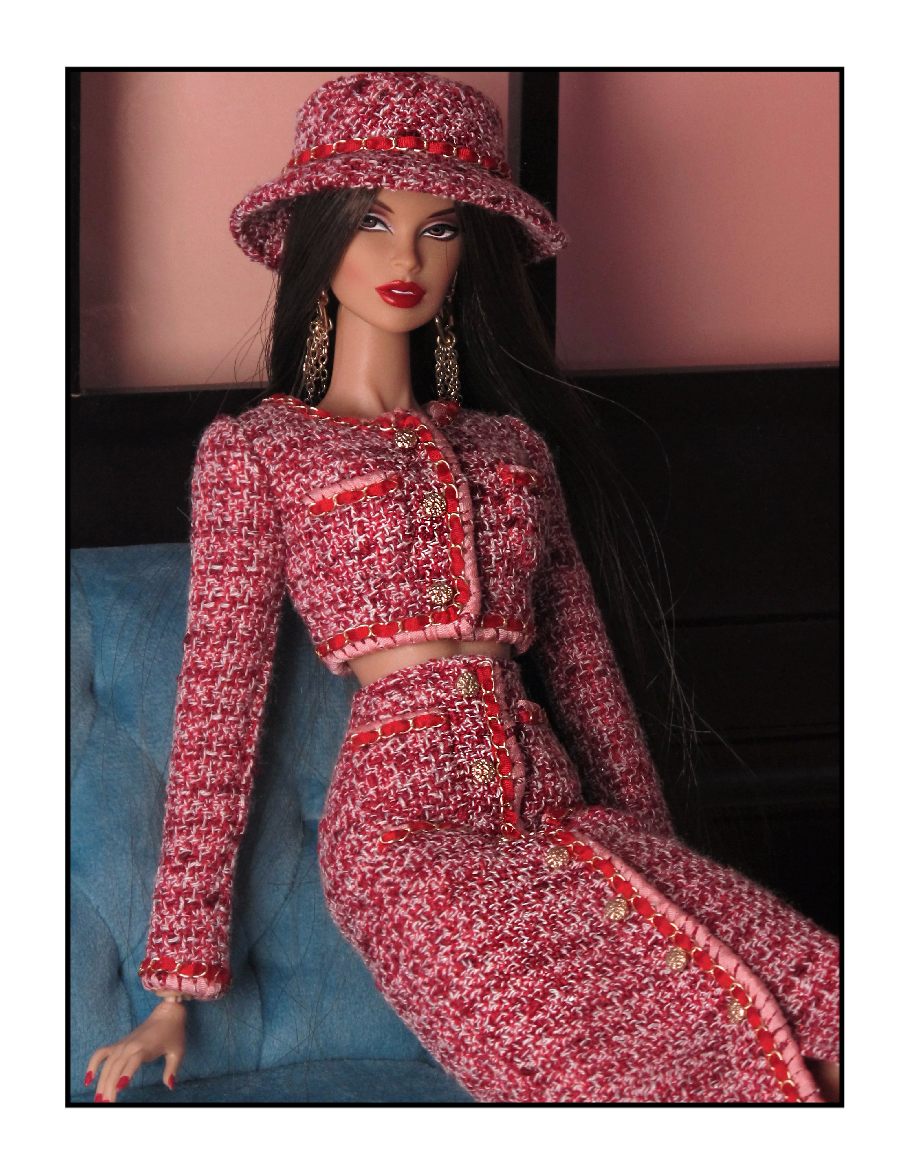 Chain Trim Bucket Hat for Fashion Royalty, Nu Face, Poppy Parker