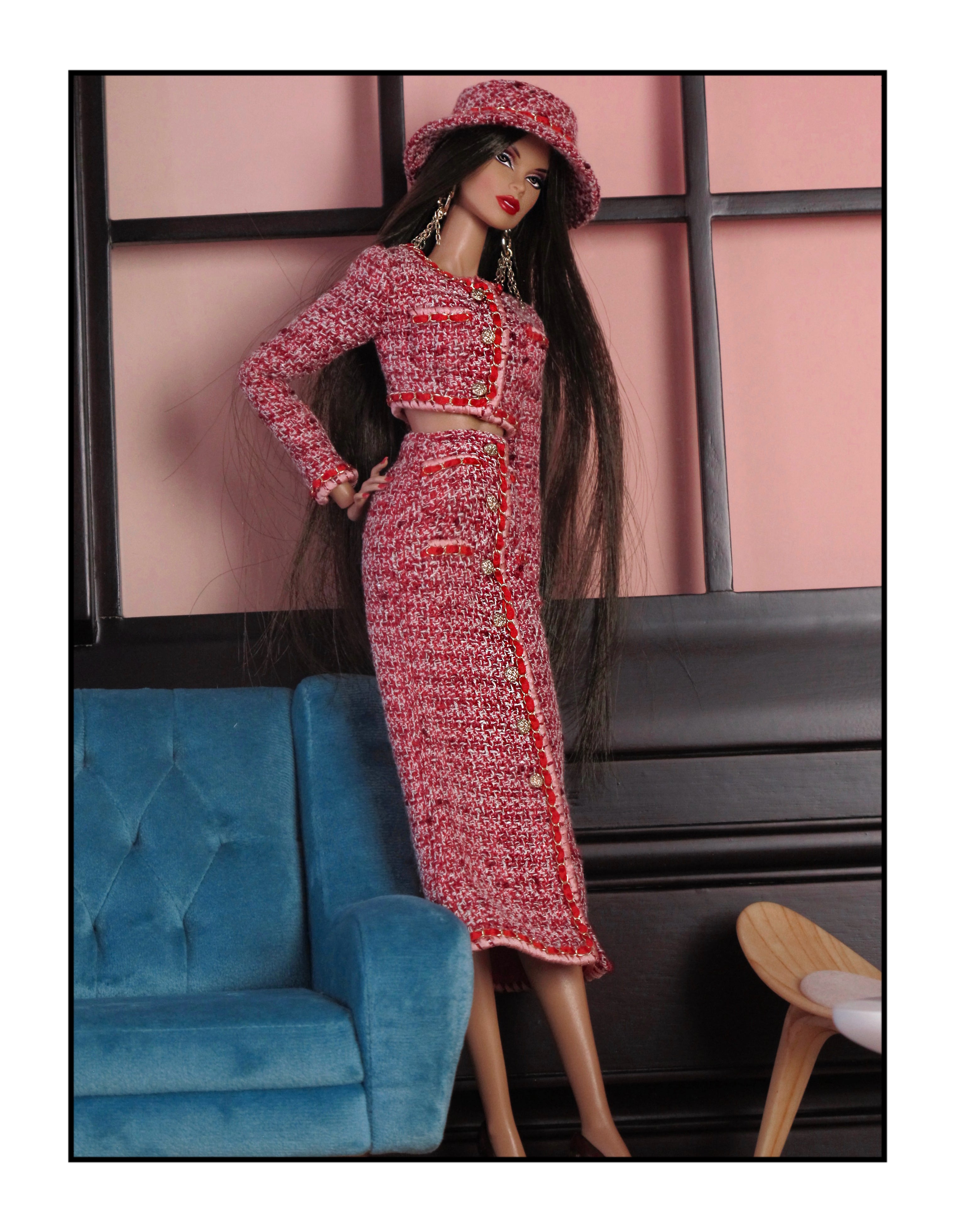 Cropped Tweed Jacket and Long Skirt Set for Fashion Royalty, Nu Face, Poppy Parker