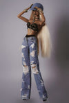 Distressed Denim Wide-Leg Pants for Fashion Royalty, Nu Face, Poppy Parker