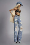 Distressed Denim Wide-Leg Pants for Fashion Royalty, Nu Face, Poppy Parker