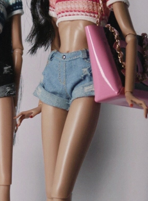 Edgy Denim Shorts for Fashion Royalty, Nu Face, Poppy Parker