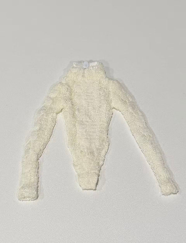 White Elastic Lace Bodysuit for Fashion Royalty, Nu Face, Poppy Parker