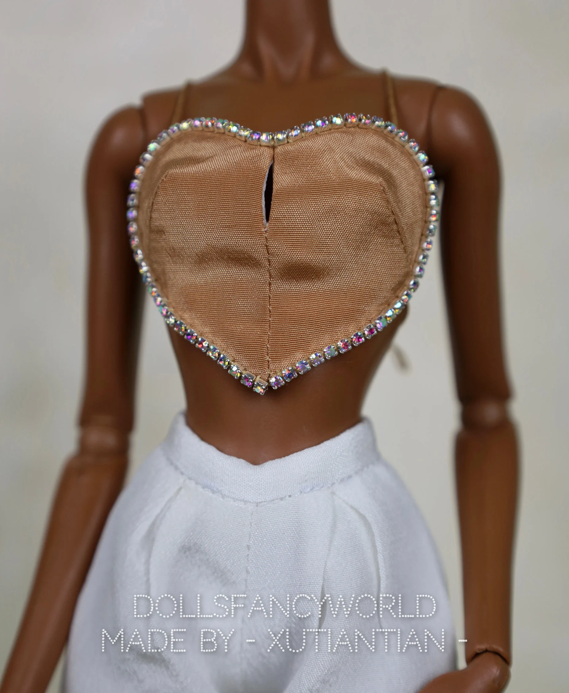 Heart Shaped Camisole Top for Fashion Royalty, Nu Face, Poppy Parker