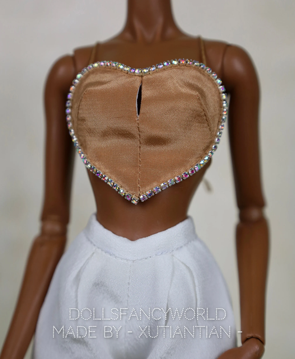 Heart Shaped Camisole Top for Fashion Royalty, Nu Face, Poppy Parker