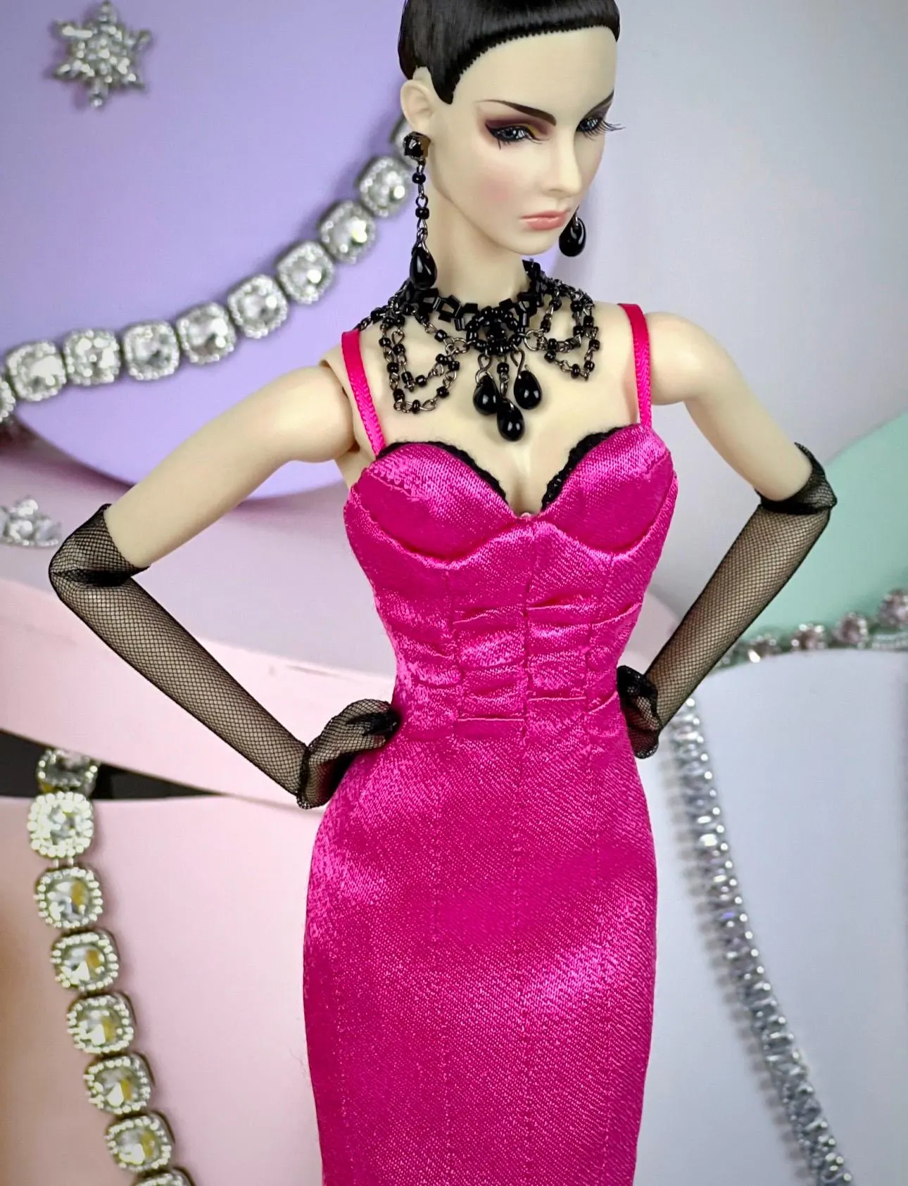 Knee-Length Gown Dress for Fashion Royalty, Nu Face, Poppy Parker