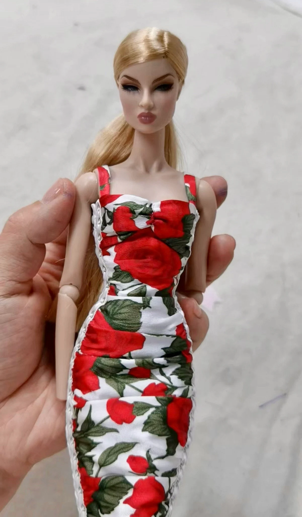 Lace-Up Satin Dress for Fashion Royalty, Nu Face, Poppy Parker