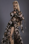 Leopard Print Long Coat Set for Fashion Royalty, Nu Face, Poppy Parker