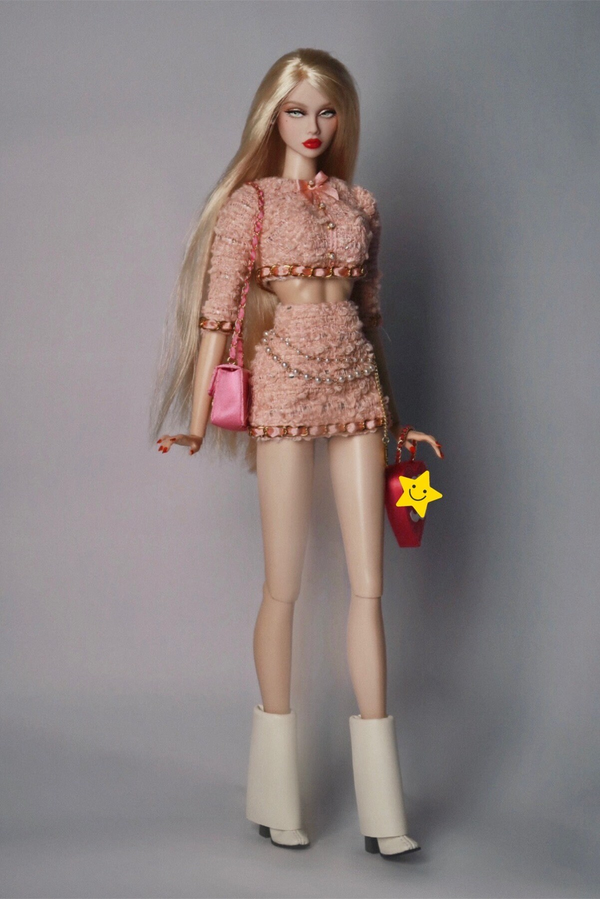 Mermaid Princess Bouclé Suit Set (Chain Hem) for Fashion Royalty, Nu Face, Poppy Parker