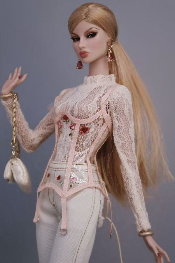 Transparent Sculpted Corset for Fashion Royalty, Nu Face, Poppy Parker