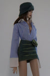 Blue Striped Button-Up Shirt for Fashion Royalty, Nu Face, Poppy Parker
